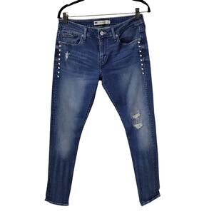 Levi's Boyfriend Skinny Studded Distressed Jeans Womens Size 6